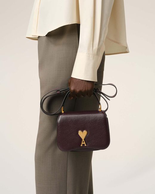 AMI Purple Paris Paris Shoulder Bag