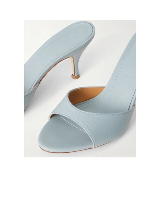 Aeyde Blue Samia Leather Mules