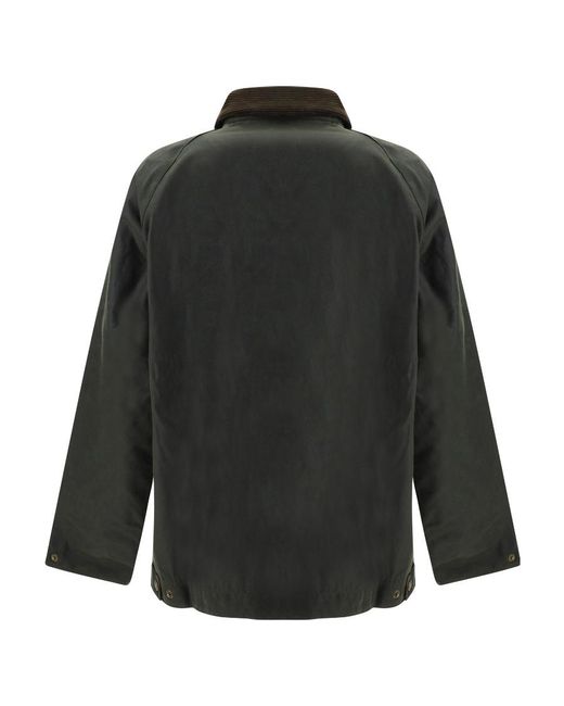 Barbour Blue Bedale Corduroy-Collar Short Jacket for men