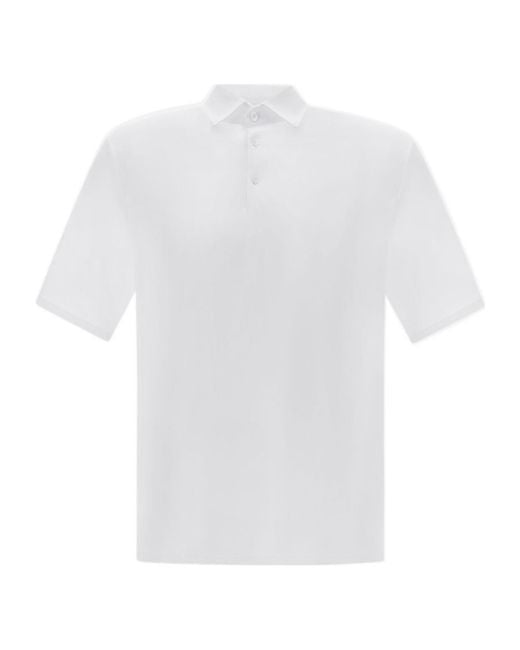 Herno White Ultralight Scuba Polo Shirt for men