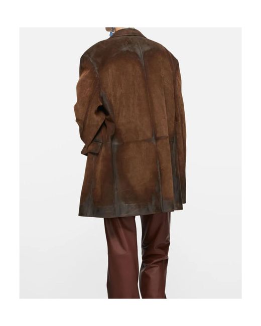 Acne Brown Single Breasted Suit Jacket