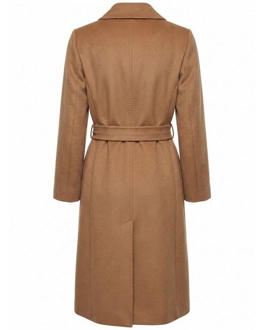Max Mara Brown Studio Bcollag Belted Long Coat