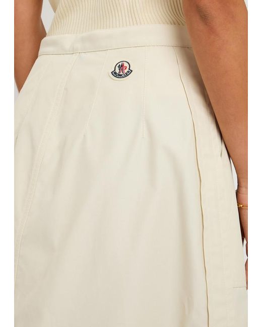 Moncler Natural Front Button Midi Skirt