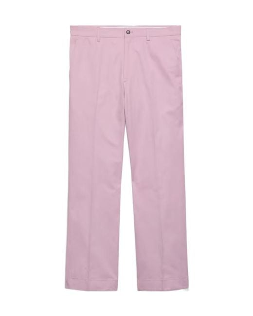 Prada Pink Pleated Tailored Trousers for men