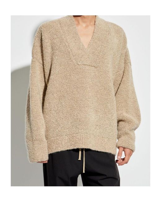 Fear Of God Natural Overlapping V-Neck Sweater for men