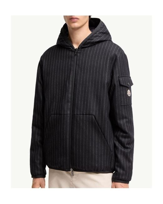 Moncler Black Ceze Reversible Hooded Short Jacket for men