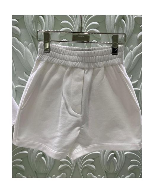 Prada White Loose Waist Shorts
