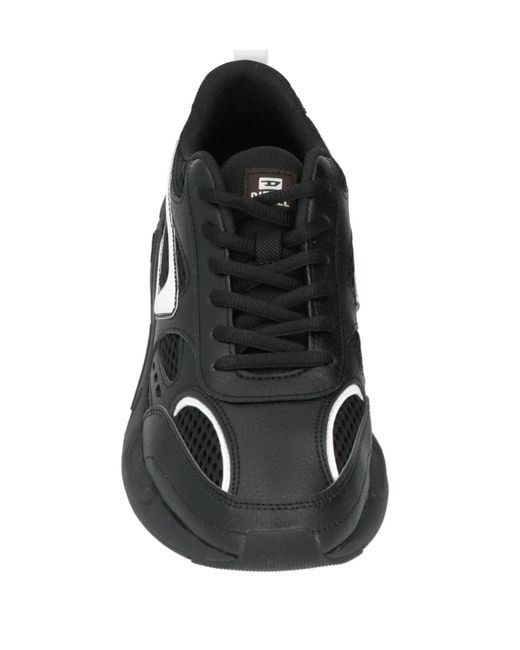 DIESEL Black Two-Tone Low-Top Sneakers