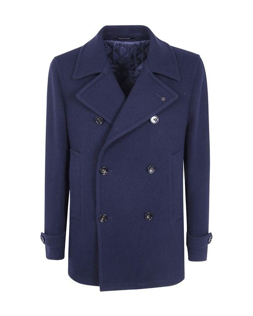 Tagliatore Blue Double-Breasted Casual Jacket for men