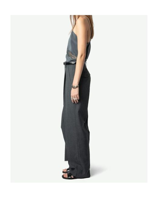 Zadig & Voltaire Blue Cishi Sheer Lace Detailed Camisole