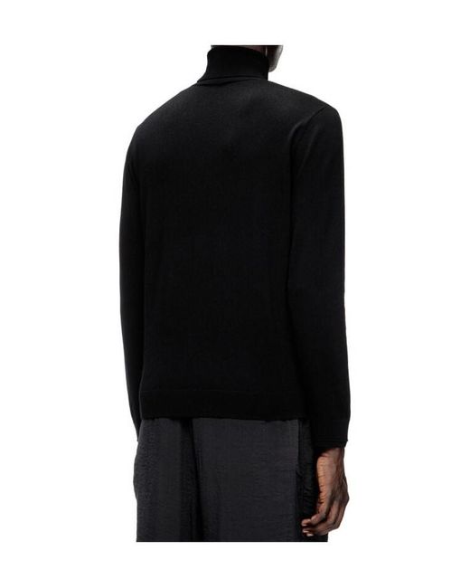 DIESEL Black Turtleneck Knit Jumper for men