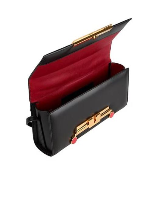 Marni Black Mediumsize Leather Shoulder Bag