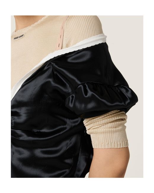 Miu Miu Black Long Satin Dress
