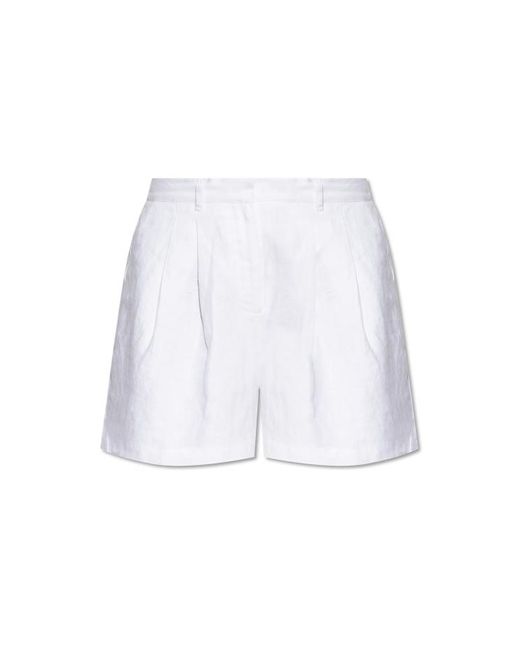 Posse White Pleated Shorts