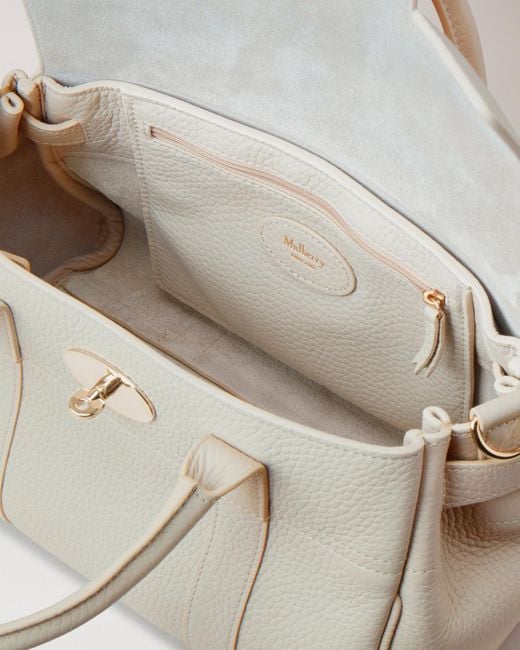 Mulberry White Bayswater Foldover Top Small Tote Bag