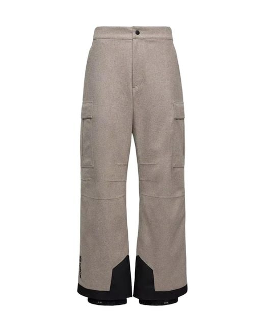 Moncler Gray Moncler Padded Technical Wool Ski Trousers for men