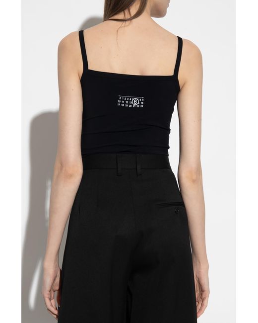 MM6 by Maison Margiela Black Strapped Stretched Boysuit