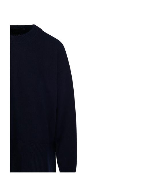 Roberto Collina Blue Long-Sleeves Cashmere Sweater