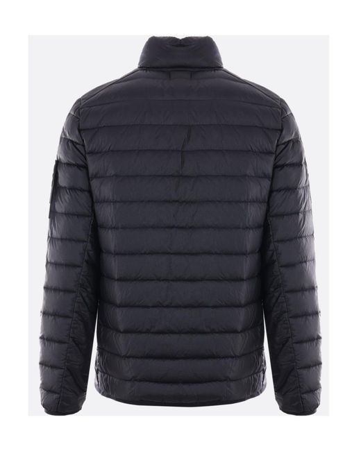 Stone Island Blue Loom Woven Chambers Zip-Up Puffer Jacket for men