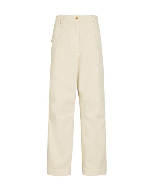 Dries Van Noten Natural Cotton Trousers