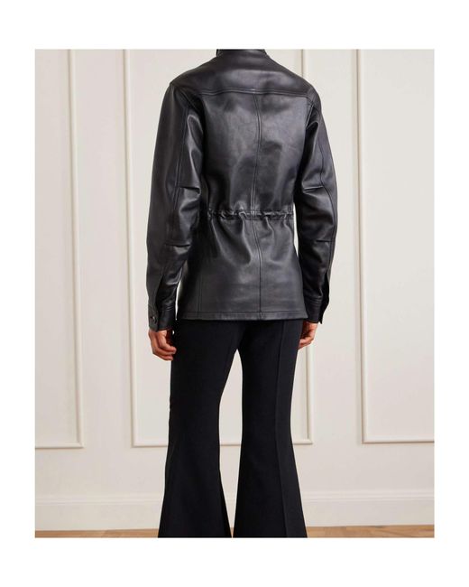 Gabriela Hearst Black Long-Sleeved Leather Jacket