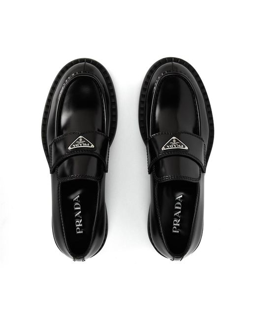 Prada Black Logo Loafers for men
