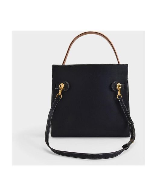 Tory Burch Black Lee Radziwil Double Tote Bag