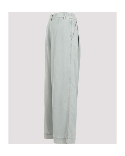 Giorgio Armani Gray Lyocell Palazzo Pants