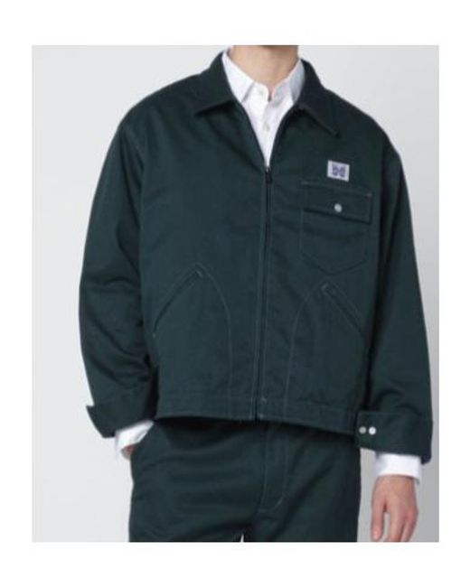 Needles Blue Zipped Logo Patch Jacket for men