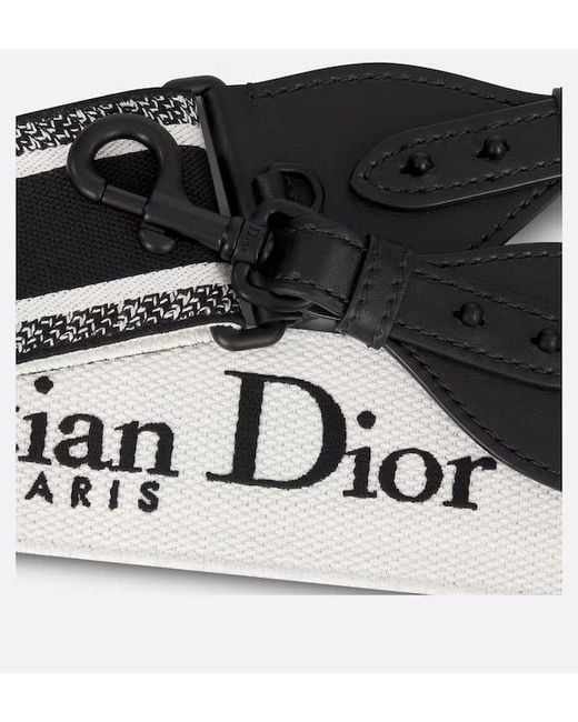 Dior White Adjustable Shoulder Strap With Ring