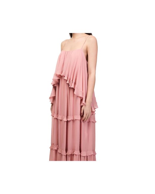 Zimmermann Pink Luna Ruffled Dress