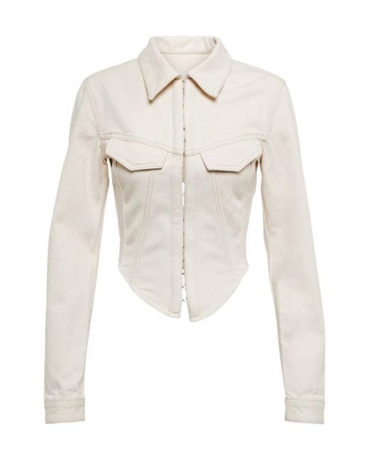 Dion Lee White Denim Jacket