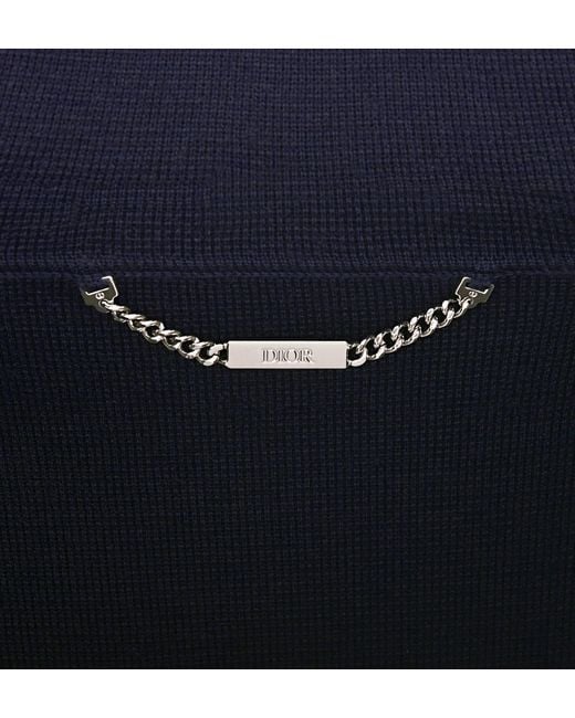 Dior Blue Icons Zipped Hooded Sweatshirt for men
