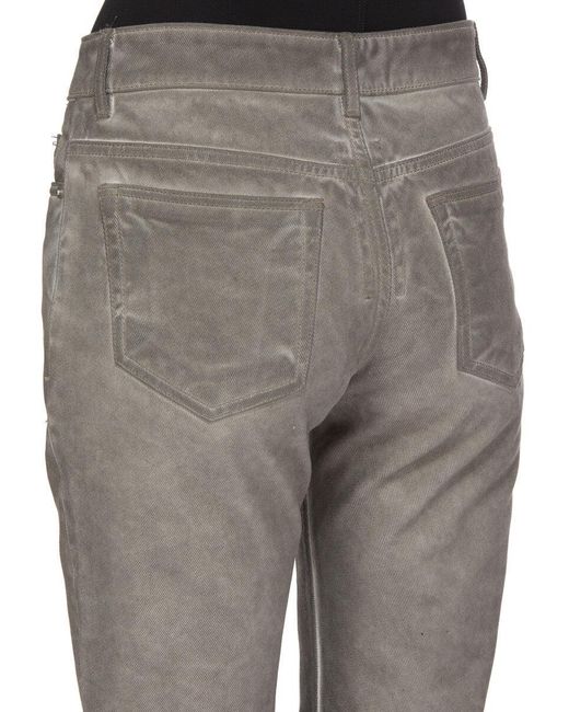 Rick Owens Gray Belt-Loop Jeans
