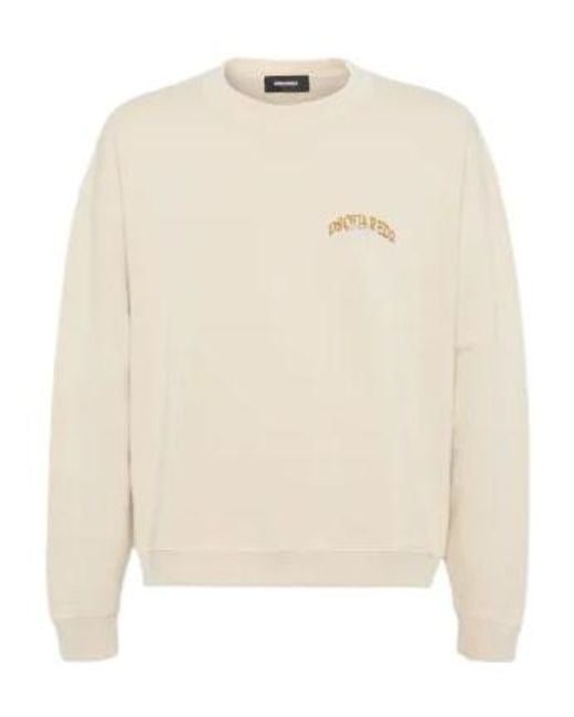 DSquared² White Logo Printed Crewneck Sweatshirt for men