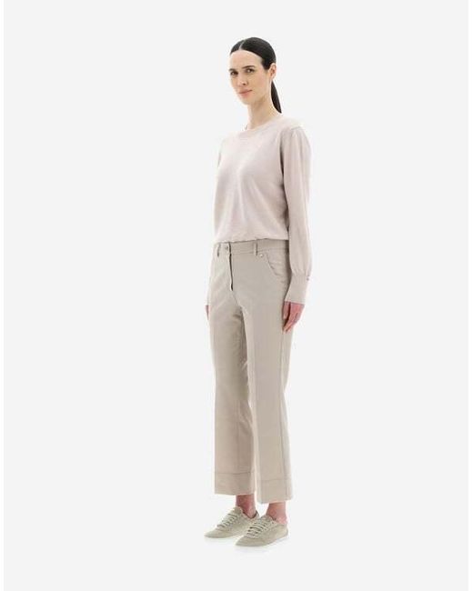 Herno Gray Straight-Leg Tailored Stretch Trousers