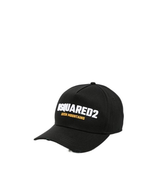 DSquared² Black Adjustable Baseball Cap for men