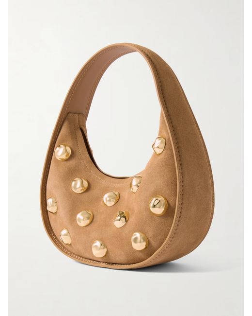 Jonathan Simkhai Brown Finn Studded Shoulder Bag