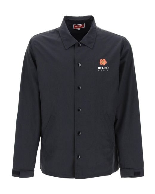 KENZO Blue Boke Flower Coach Jacket for men