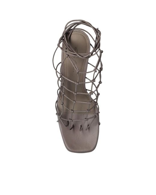 Rick Owens Metallic Hollywood Runway Web Platform Sandals