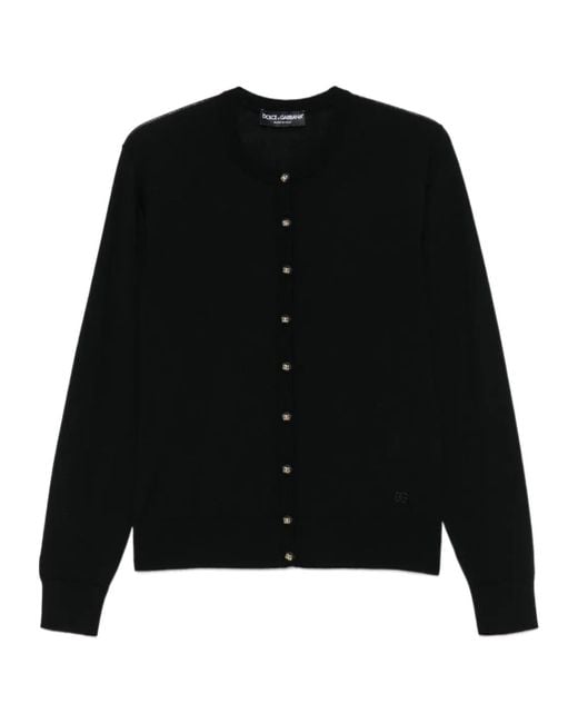Dolce & Gabbana Black Dg-Buttons Cardigan