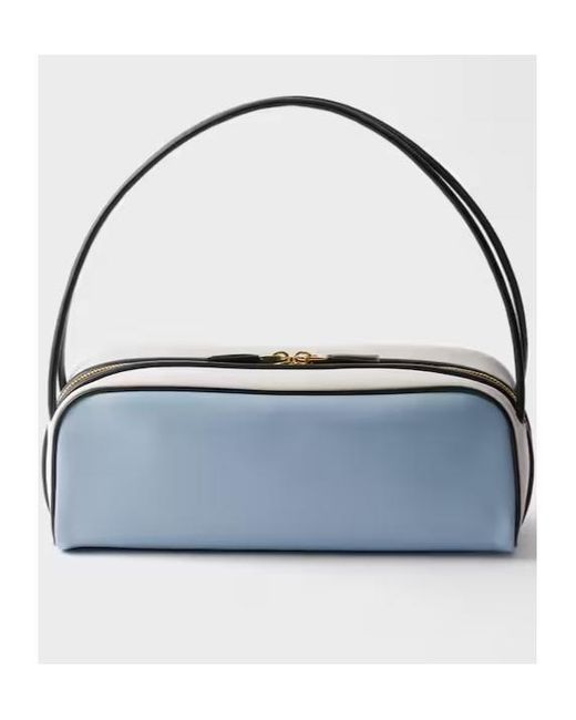 Prada Blue Swing Smooth Leather Shoulder Bag