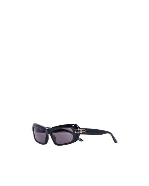 Balenciaga White Rectangle Frame Sunglasses