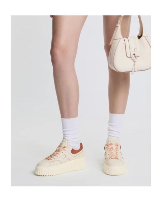 Hogan Natural H-Stripe Low-Top Sneakers