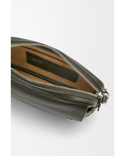 Loewe Green Small Leather Pebble Messenger Bag for men