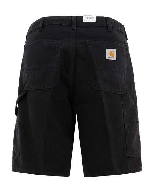 Carhartt Black Double Knee Relaxed Fit Shorts for men