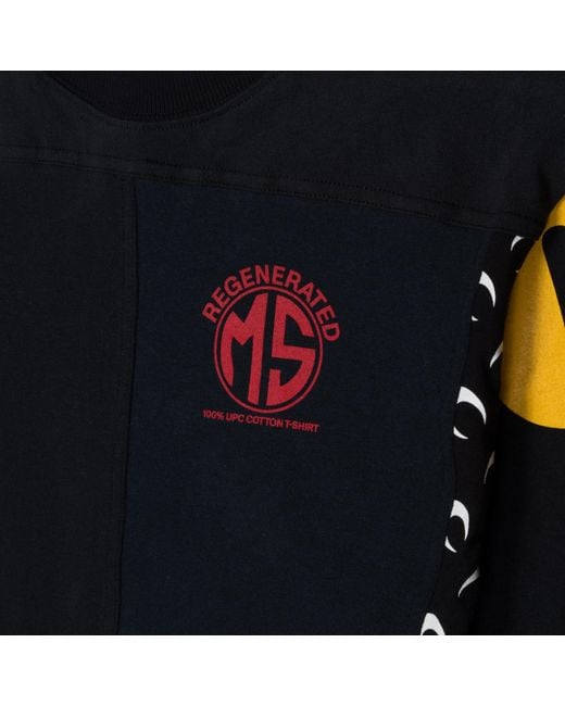 MARINE SERRE Black Logo Printed T-Shirt for men