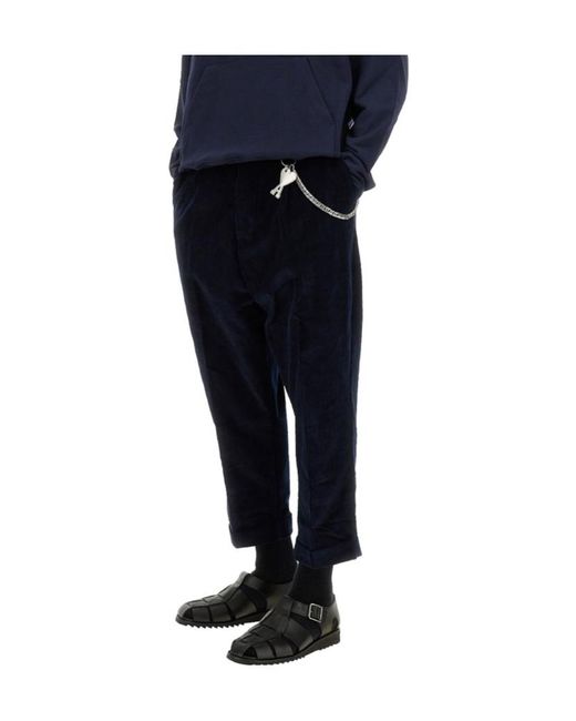 AMI Blue Carrot Cropped Pants for men