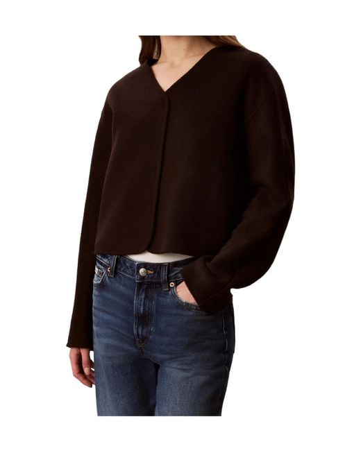 Calvin Klein Black V-Neck Jacket
