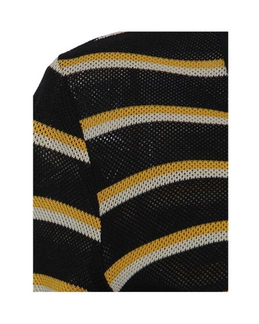 Proenza Schouler Black Striped Polo Shirt for men